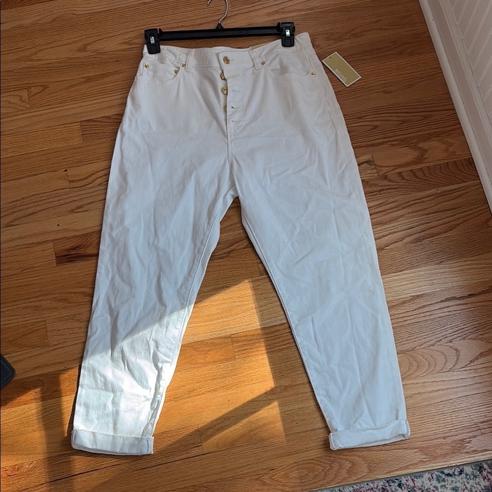 Michael Kors White Boyfriend Jeans Relaxed Fit